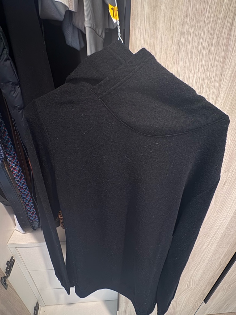 Men's Black Hooded Sweater - Classic Knit